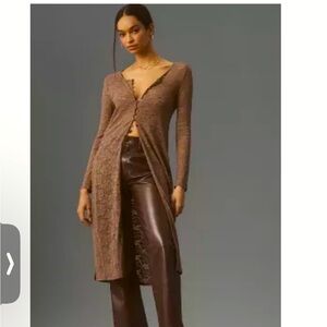 Anthropologie Long Lace Cardigan